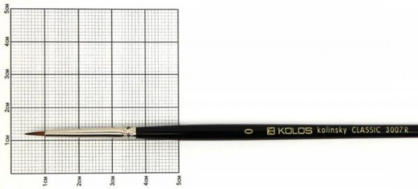 Кисточка круглая Classic 3007R № 0 Kolos 