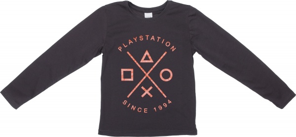 Футболка для хлопчиків Luna Kids з принтом Play Station р.146 темно-сірий 