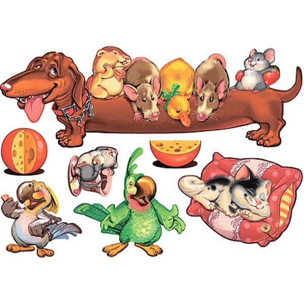 Декоративная наклейка Звери 49x70 см