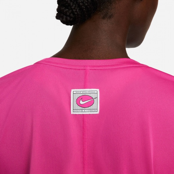 Футболка Nike W NK ONE DF CLRK STD SS CRP TP DM7391-621 р.XL рожевий