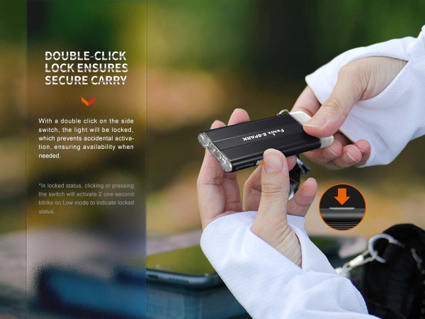 Фонарик Fenix брелок ручний E-SPARK, 100лм