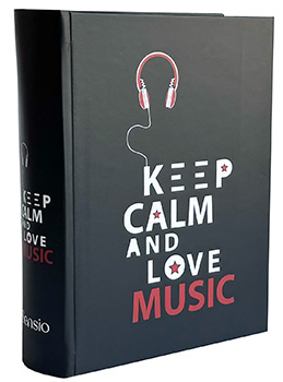 Шкатулка-книга Keep calm Love Music черная CooverBox