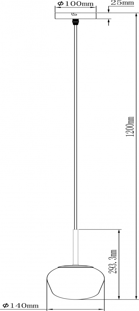 Світильник підвісний Sensio Bellevue 1x40 Вт E27 чорний/латунь ALB-P00427-SM