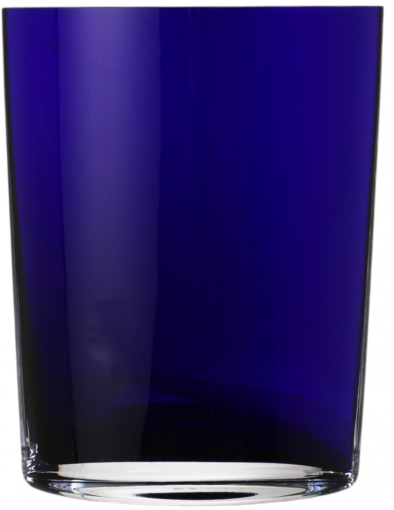 Ваза скляна Wrzesniak Glassworks Curve 19,5 см синя 17-818B