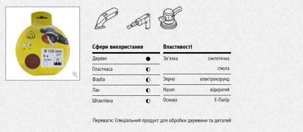 Круг шлифовальный Klingspor PS 18 EK 5SRT 125 мм 100 Р 5 шт.