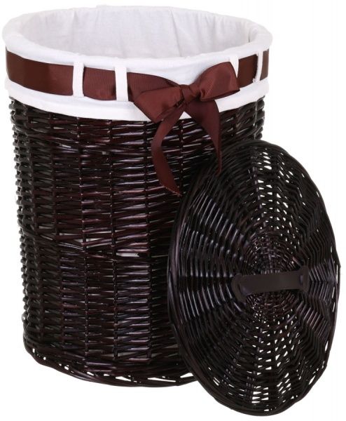 Кошик плетений з текстилем Tony Bridge Basket 38х48 см темно-коричневий HQ13-1RD-2 