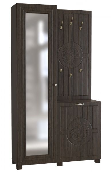 Передпокій з дзеркалом Art in Head Bоurbon 1100х366х2000 мм дуб табак 