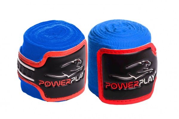 Боксерские бинты PowerPlay уни. 4 м синие PP_3046 