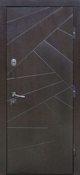 Дверь входная TM Riccardi Urban 1-B дуб венге / дуб bianco line 2050х860мм левая