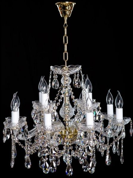 Люстра підвісна Crystal Life 12x40 Вт E14 золото A2320LM-4-8GO 