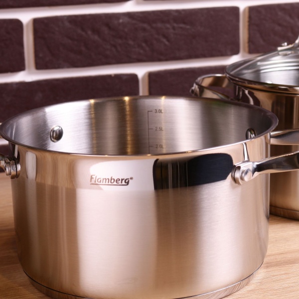 Каструля зі скляною кришкою Classic 2,5 л Flamberg