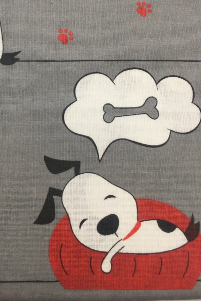 Комплект постельного белья Веселые друзья 1,5 темно-серый с белым UP! (Underprice) 