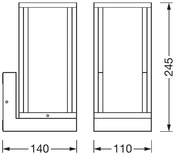 Бра Ledvance Endura Classic Frame Wall 1x60 Вт E27 темно-серый 