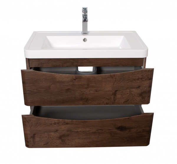 Тумба підвісна Aqua Rodos Vista каштан з умивальником Ваr 75 см