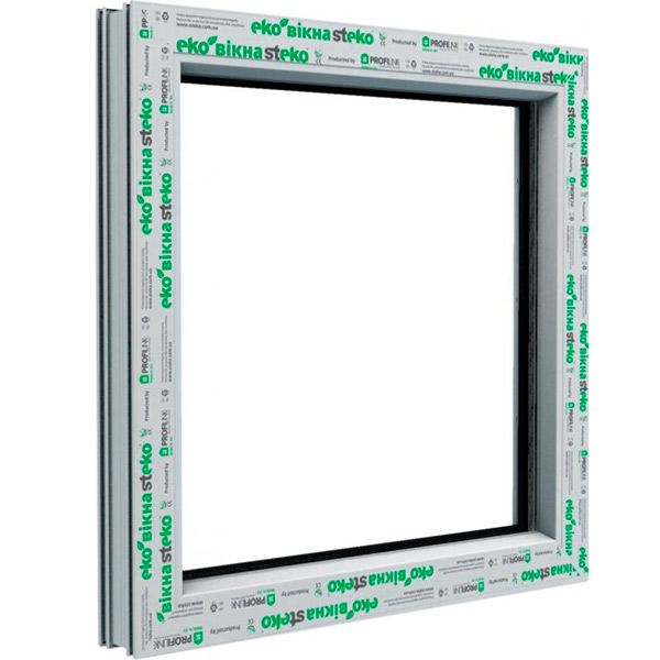 Вікно глухе Steko S300 58 600x600 мм без відкривання