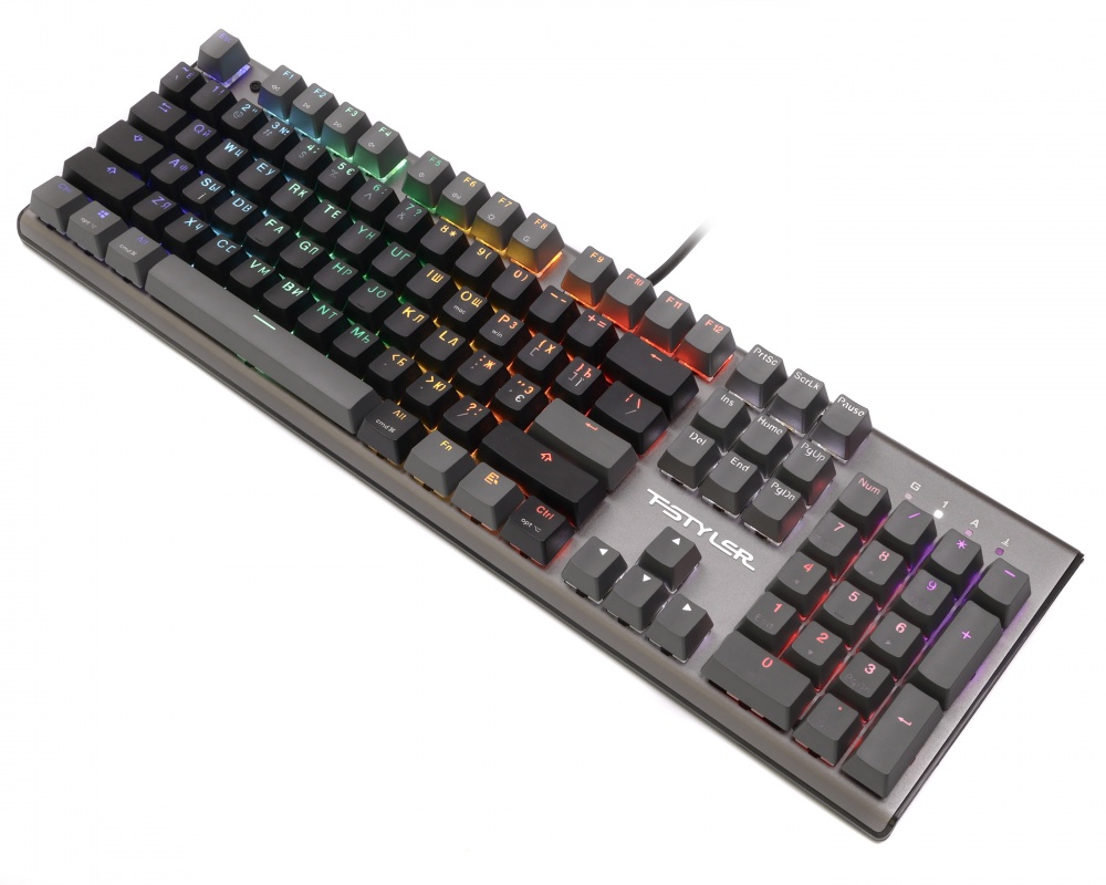 Клавіатура ігрова A4Tech FS100 (Stone Black) (FS100 (Stone Black)) неонове підсвічування, USB, FS Switches black