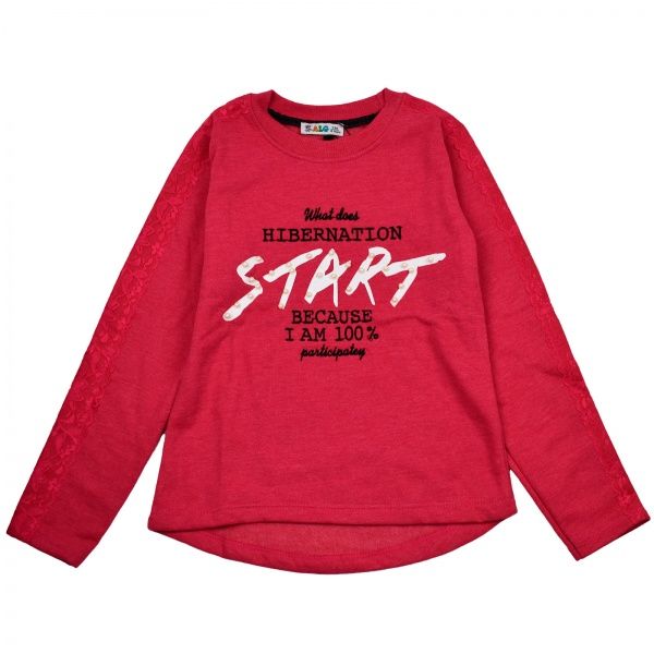 Футболка с длинным рукавом ALG 68622 р.122 малиновый 