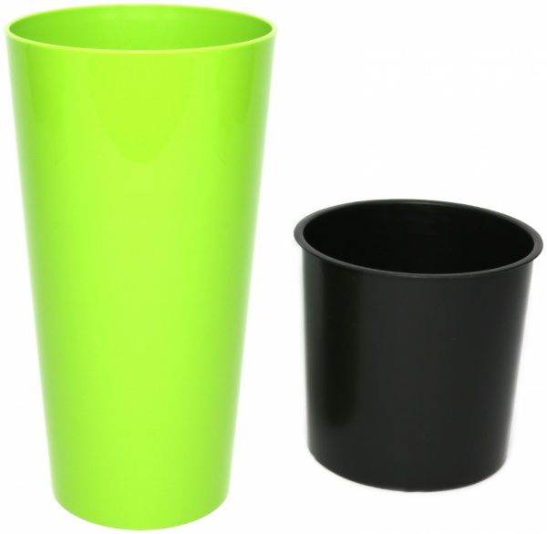 Горщик пластиковий Lamela Лілія круглий 29,4л зелений (536) 