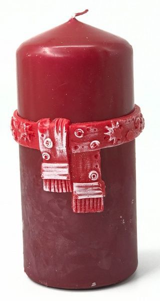 Свічка 70х120 мм Шарф червоний Pako-If