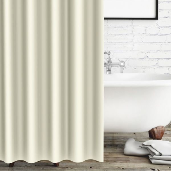 Шторка для ванны Arino 180х180 см бежевая 57309