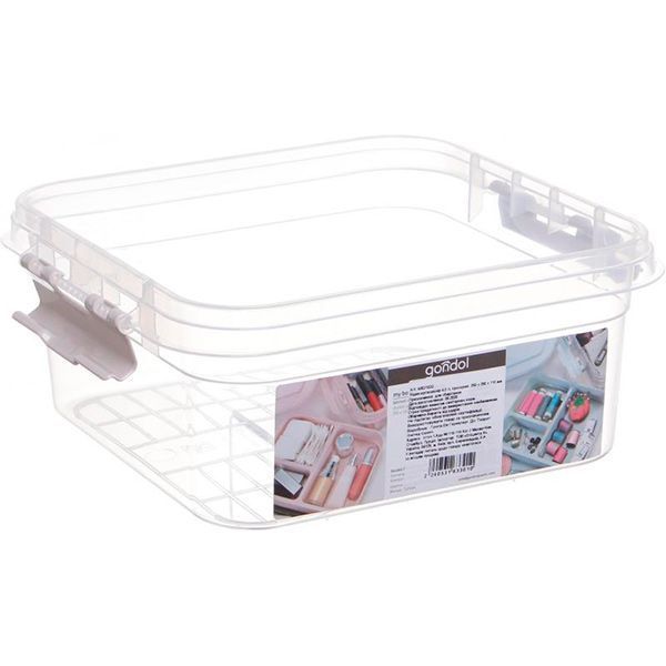 Ящик-органайзер для зберігання Gondol Plastic 4,5 л вкладка екрю 110x250x