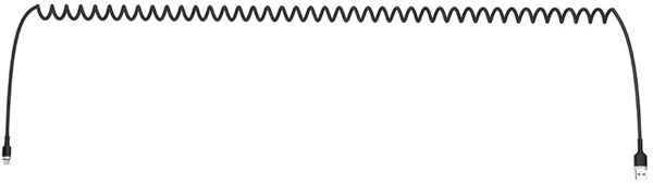 Кабель ColorWay USB - MicroUSB (spiral) 2.4А 1,5 м black (CW-CBUM051-BK) 