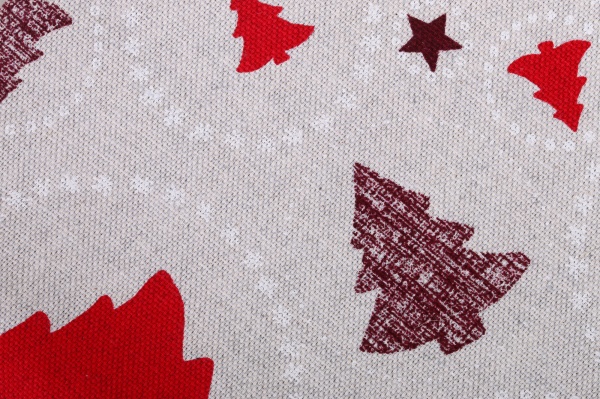 Дорожка на стол Christmas tree 40x140 см бежево-красный Прованс 