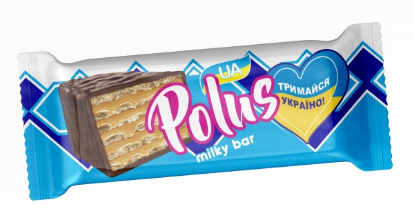 Батончик вафельний з додаванням згущенного молока 50 г 