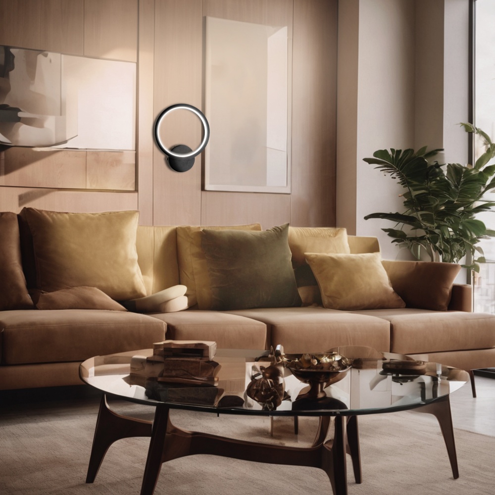 Бра Miorro LED Vesta 3000/6500K 1600 Лм металл/пластик 12 Вт черный 51-311-088