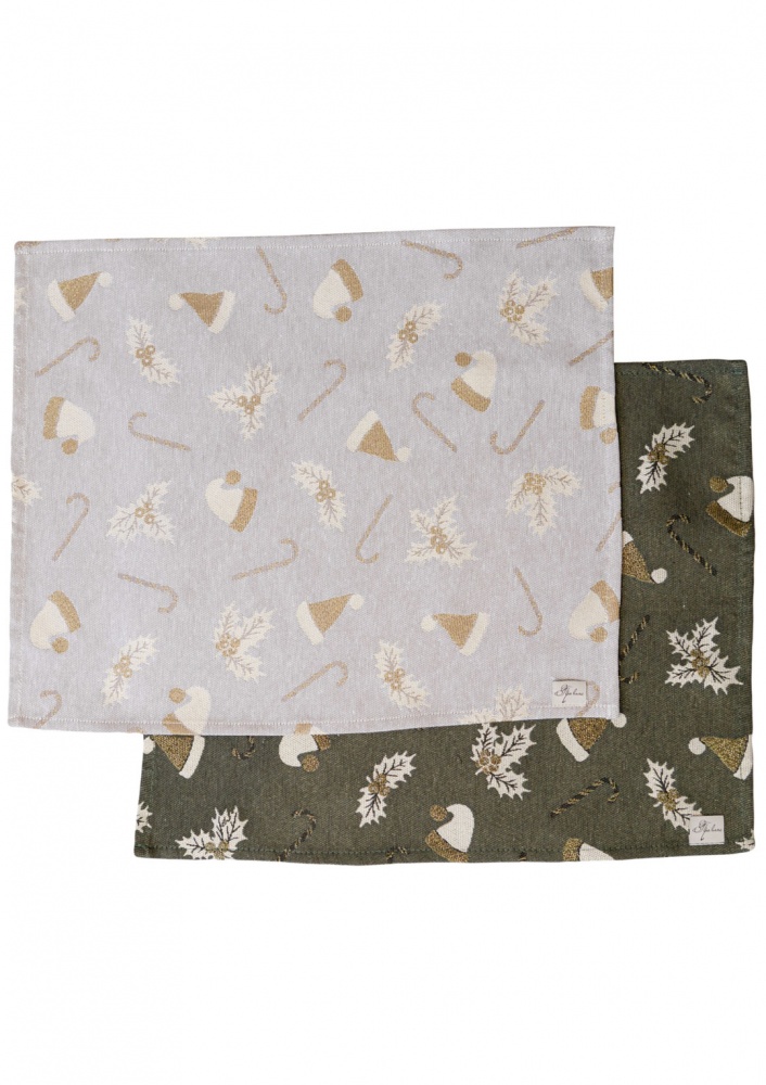 Серветка декоративна Прованс Шапочки на зеленому 45x35 см