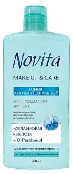 Тоник для лица Novita Make Up & Care антибактериальный 200 мл