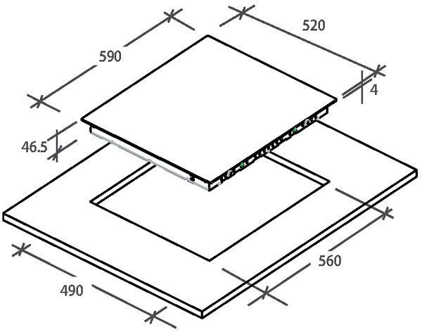 Варильна поверхня Candy CH64BVT