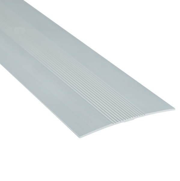Поріжок алюмінієвий 60 мм Braz Line рифлений без отворів 900 мм срібло 
