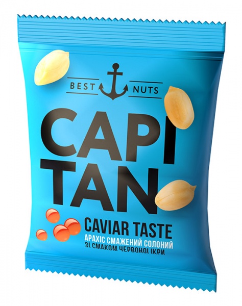 Арахис CAPITAN жареный соленый со вкусом красной икры 30 г