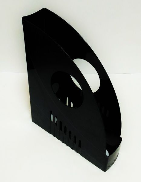 Лоток для паперів вертикальний пластиковий ЛВ-2 чорний Альянс-А