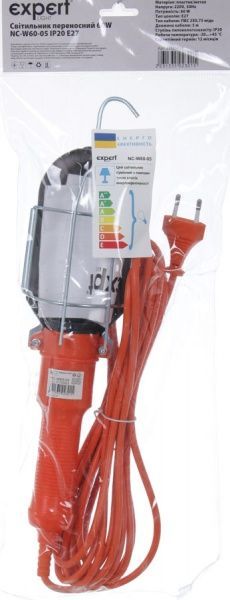 Светильник переносной Expert NC-W60-05 60 Вт IP20 красный 