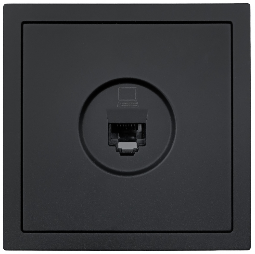 Механізм розетки комп’ютерна HausMark Juna IP20 чорний матовий 7041-1788U2-139