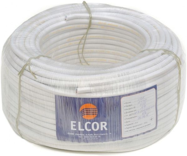 Кабель силовий багатожильний Елкор ПВС 2х4,0 мідь 