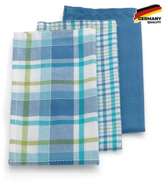 Набір рушників кухонних Pasado 65х45 блакитний 3 шт. 45x65 см Kela блакитний 