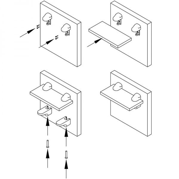 Держатель для полок Smart Туканчик 23x63 мм 81402 матовый никель