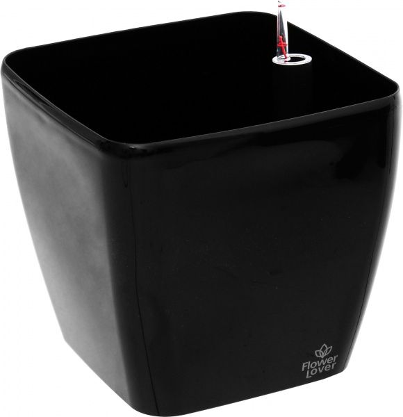 Горшок пластиковый Plastkon Flower Lover Quadrato квадратный 37л черный 