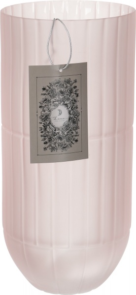 Ваза стеклянная Matt 28 см розовая 