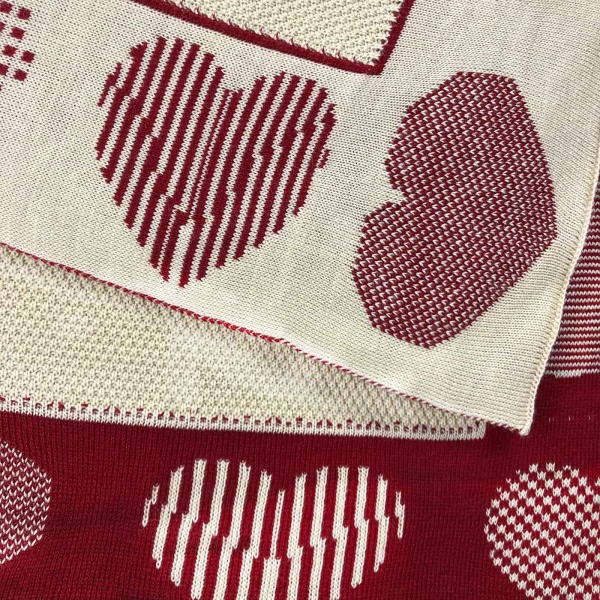 Плед Сердце 100x150 см беж Прованс