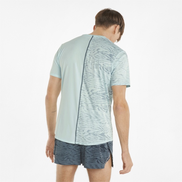 Футболка Puma RUN Graphic SS Tee M 52140220 р.L блакитний