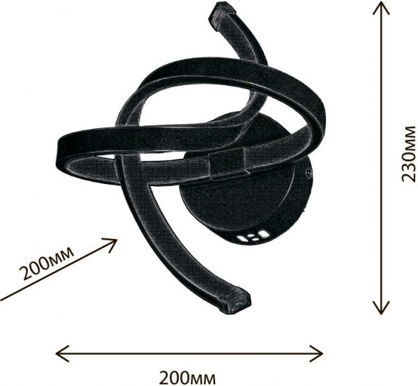 Бра Hopfen Hopfen LED 20W 20 Вт білий Plexus 