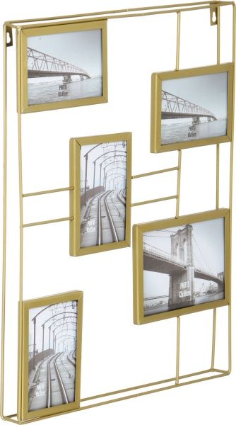 Коллаж золотистый на 4 фото 10x15/18x13 см 