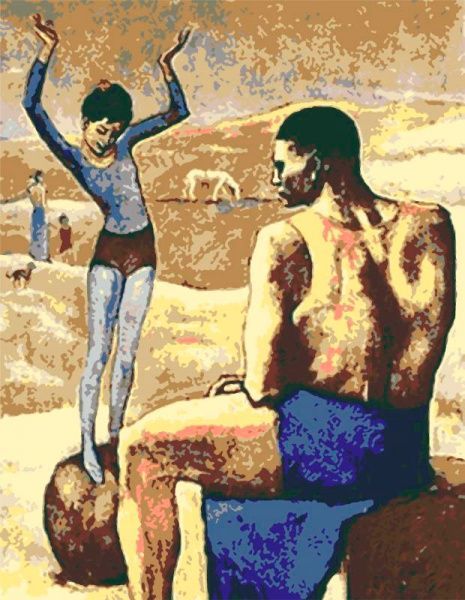 Картина по номерам Девушка на шаре Rosa Start 