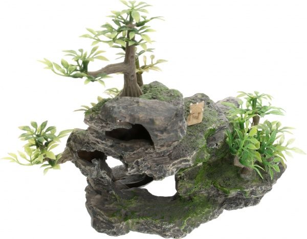 Декорація TRIXIE Скеля з рослинами 19х9,5х14 см 8852