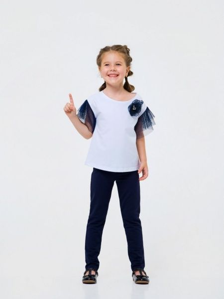 Блуза Smil 114714 р.140 белый с синим 