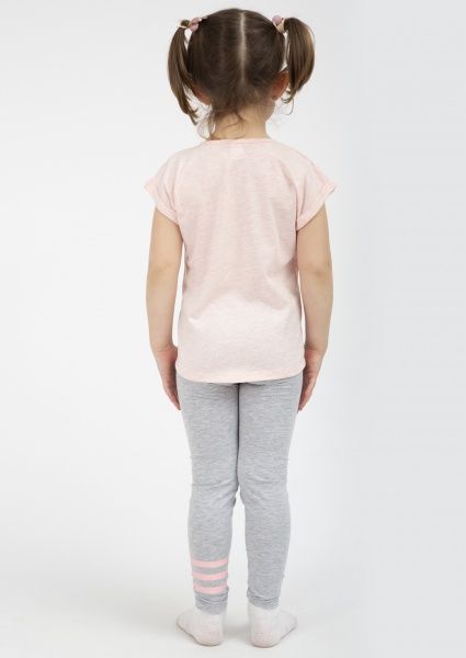 Комплект для дівчаток Roksana Active р.134-140 сірий із рожевим №0020/12146 